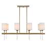 2_Uttermost Awyr 43 1/2"W Warm Brass 8-Light Linear Chandelier