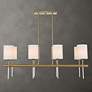 1_Uttermost Awyr 43 1/2"W Warm Brass 8-Light Linear Chandelier
