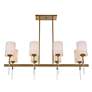 3_Uttermost Awyr 43 1/2"W Warm Brass 8-Light Linear Chandelier more views