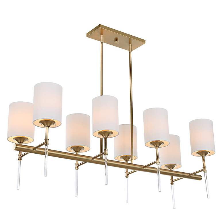 Image 5 Uttermost Awyr 43 1/2"W Warm Brass 8-Light Linear Chandelier more views