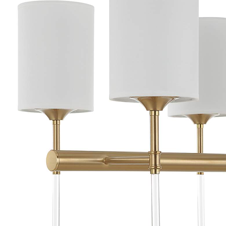 Image 6 Uttermost Awyr 43 1/2"W Warm Brass 8-Light Linear Chandelier more views
