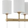 6_Uttermost Awyr 43 1/2"W Warm Brass 8-Light Linear Chandelier more views