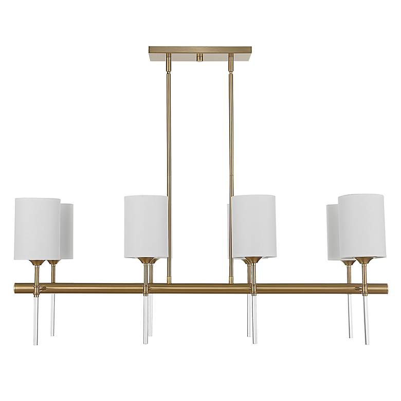 Image 7 Uttermost Awyr 43 1/2"W Warm Brass 8-Light Linear Chandelier more views