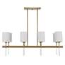 7_Uttermost Awyr 43 1/2"W Warm Brass 8-Light Linear Chandelier more views