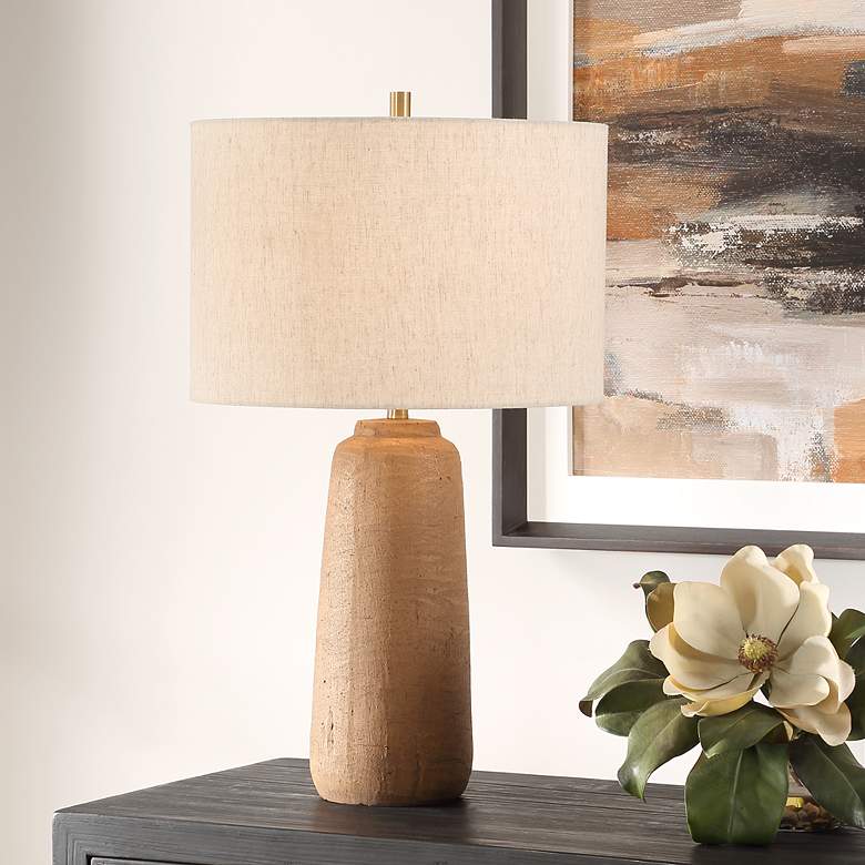 Image 1 Uttermost Ayda 26" High Burnt Orange Ceramic Table Lamp
