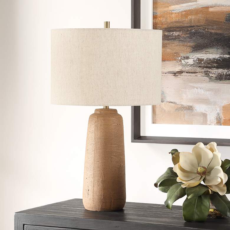 Image 3 Uttermost Ayda 26" High Burnt Orange Ceramic Table Lamp more views