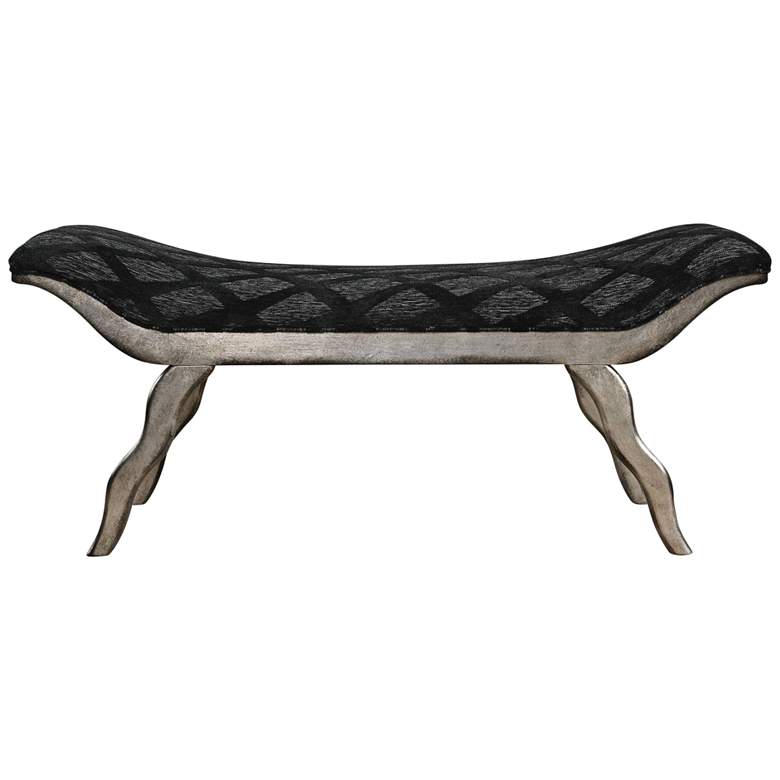 Image 1 Uttermost Ayden Rubbed Burnished Pewter Bench