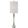 Uttermost Azaria 33" Nickel and Glass Tall Modern Buffet Table Lamp