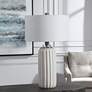 1_Uttermost Azariah 29" High Cream and Beige Crackle Glaze Table Lamp