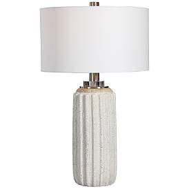 Image5 of Uttermost Azariah 29" High Cream and Beige Crackle Glaze Table Lamp more views