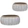 Uttermost Azariah Cream and Beige Ceramic Bowls Set of 2