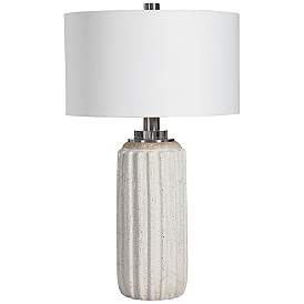 Image2 of Uttermost Azariah Cream and Beige Crackle Glaze Table Lamp