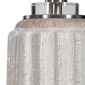 Image3 of Uttermost Azariah Cream and Beige Crackle Glaze Table Lamp more views