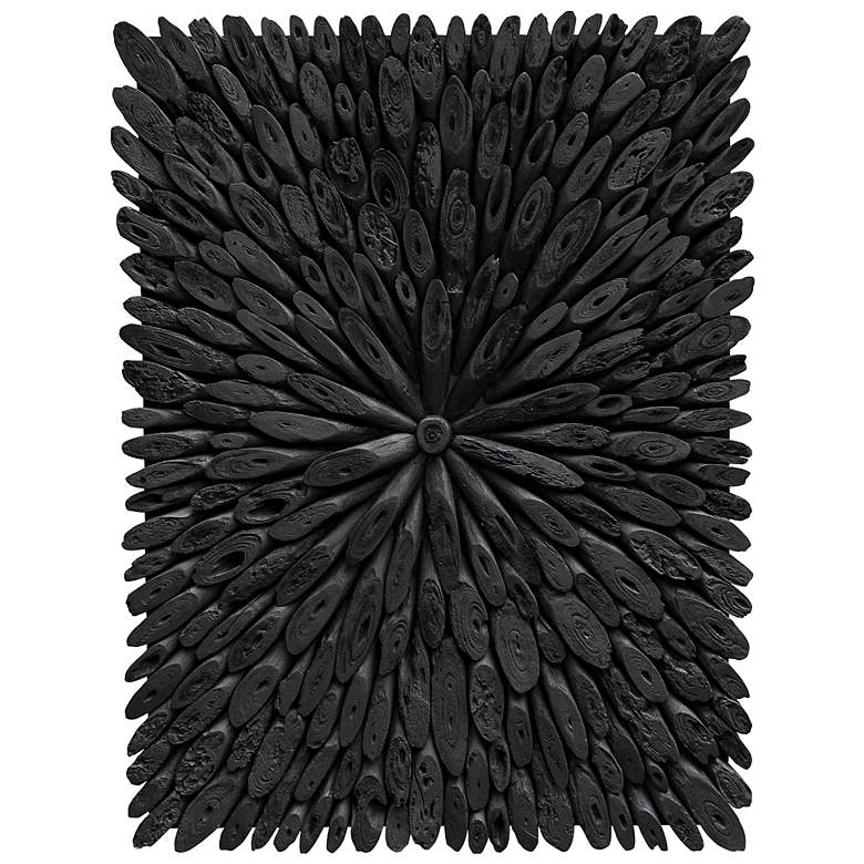 Image 2 Uttermost Bahama 39" Wide Rustic Black Wood Wall Decor