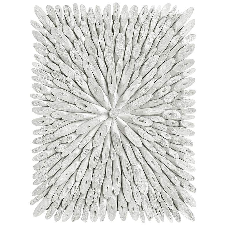 Image 2 Uttermost Bahama 39" Wide White-Washed Wood Wall Decor