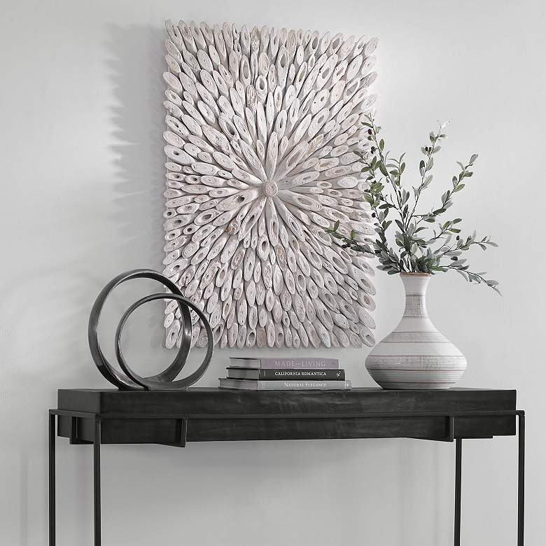 Image 3 Uttermost Bahama 39" Wide White-Washed Wood Wall Decor more views