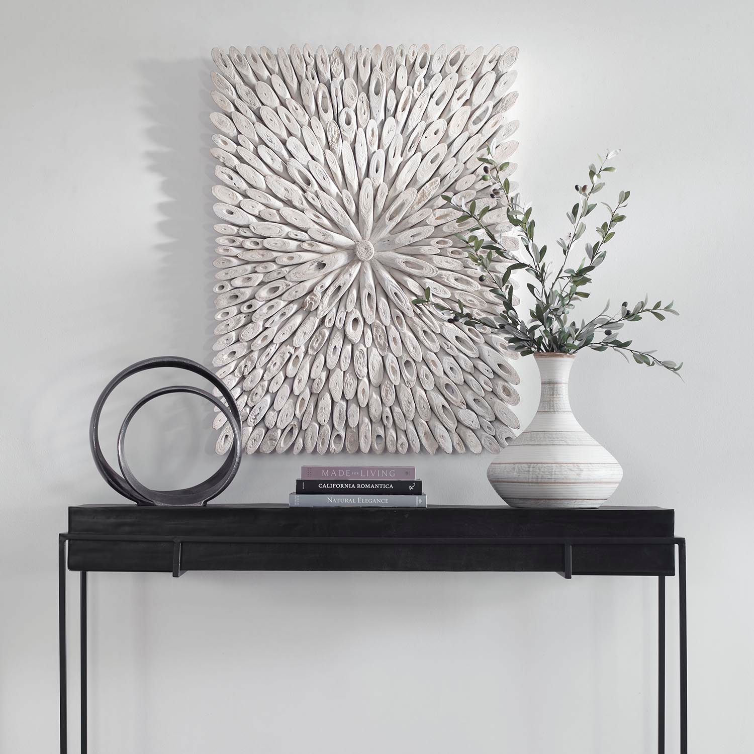 Image 6 Uttermost Bahama 39" Wide White-Washed Wood Wall Decor more views