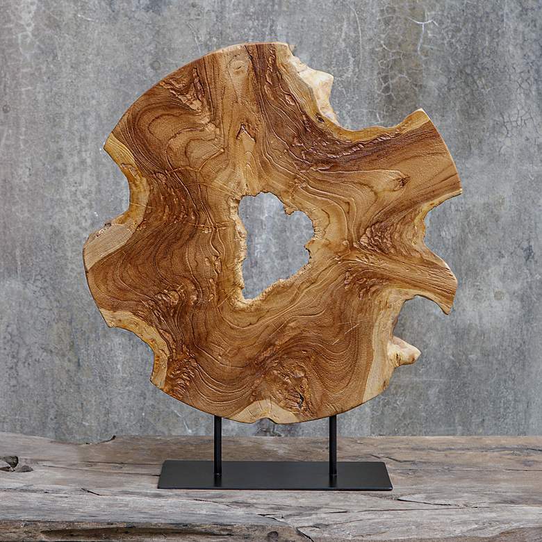 Image 3 Uttermost Bahati 22.8" Natural Wood Sculpture more views