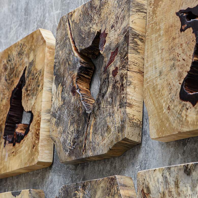 Image 5 Uttermost Bahati Natural Wood 9-Piece Wall Decor Set more views
