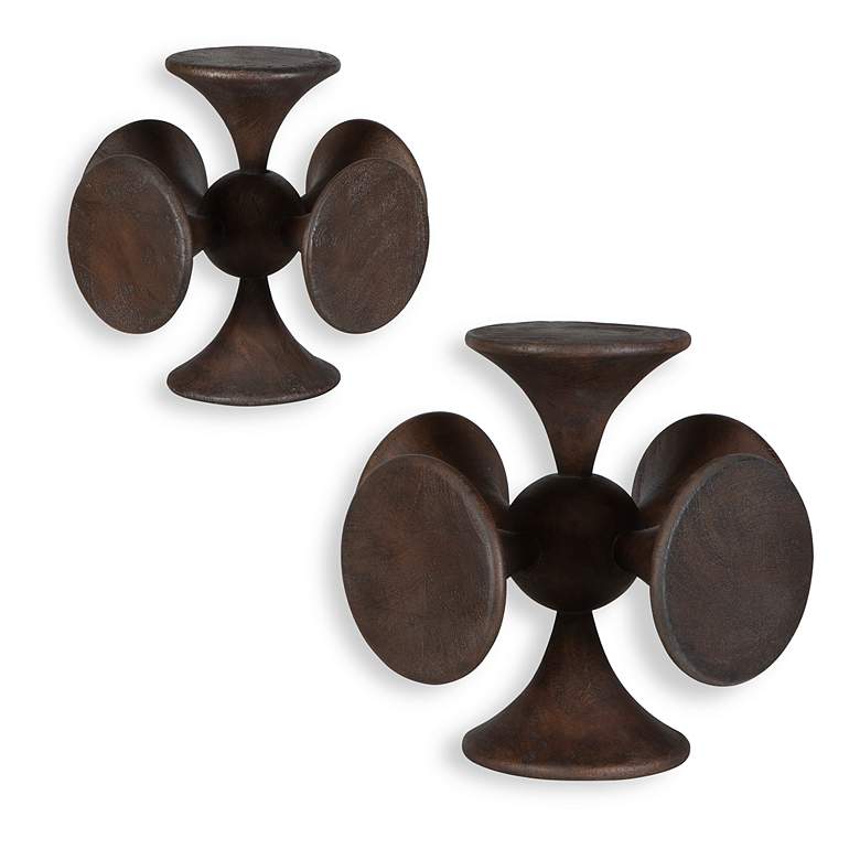 Image 2 Uttermost Balanced Harmony Set of 2 Suar Wood Sculptures