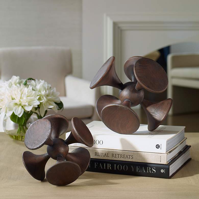 Image 1 Uttermost Balanced Harmony Set of 2 Suar Wood Sculptures