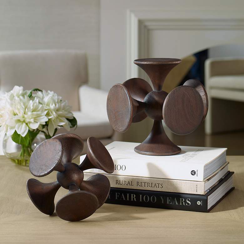 Image 3 Uttermost Balanced Harmony Set of 2 Suar Wood Sculptures more views