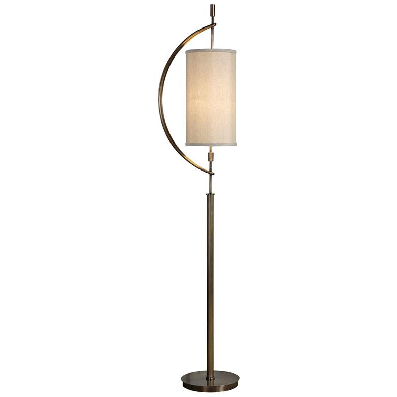 Image 2 Uttermost Balaour 66" High Antique Brass Floor Lamp