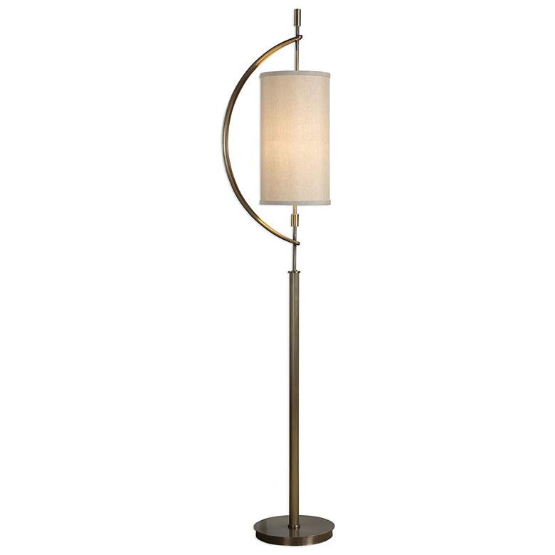 Image 2 Uttermost Balaour 66" High Antique Brass Floor Lamp