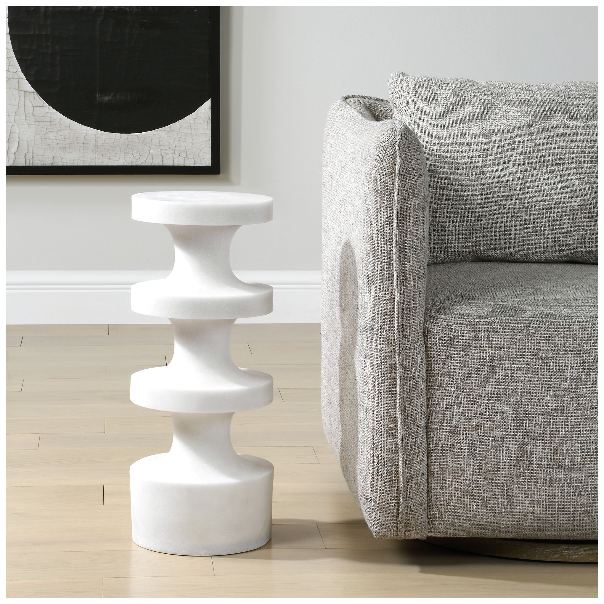 Image 4 Uttermost Balian 23.62" High White Outdoor Drink Table more views