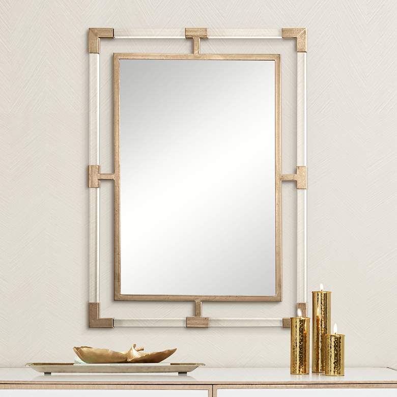 Image 1 Uttermost Balkan Gold 28" x 37 3/4" Modern Luxe Wall Mirror