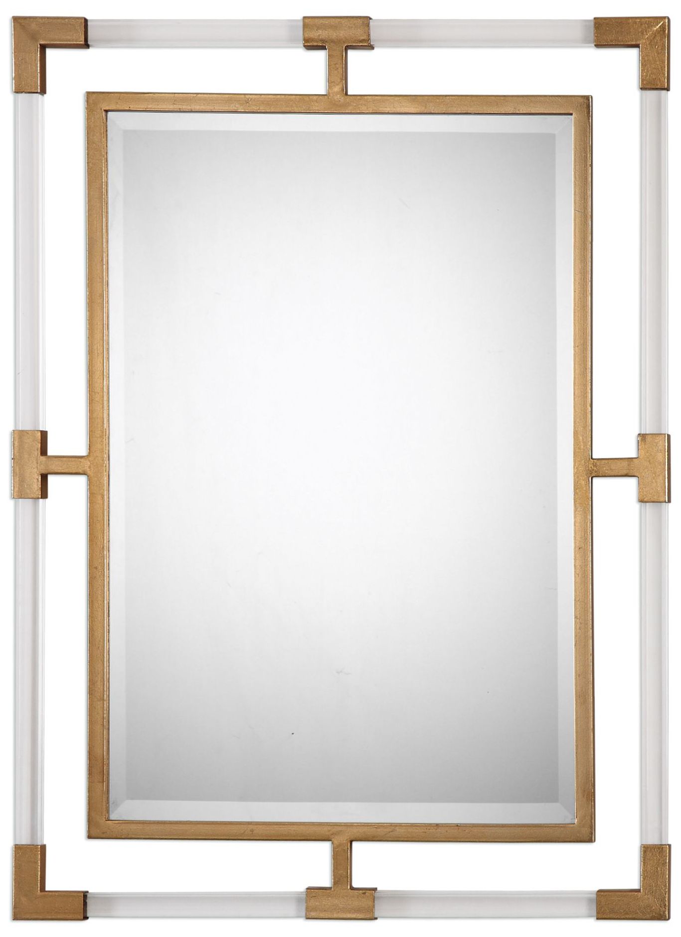 Uttermost Balkan Gold 28" x 37 3/4" Modern Luxe Wall Mirror 9R496