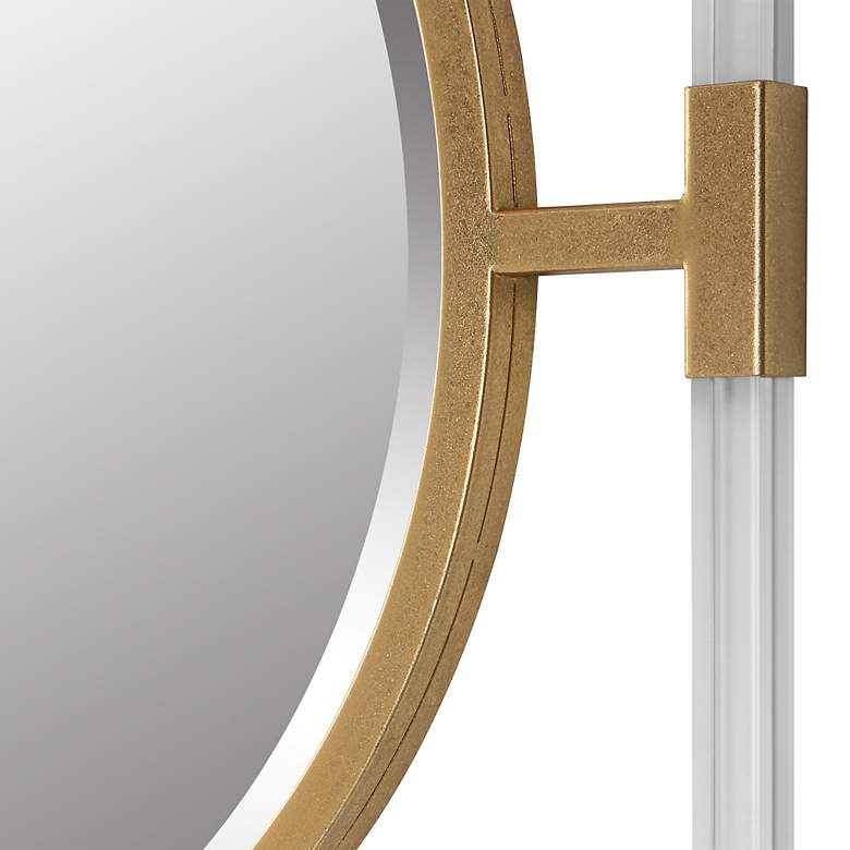 Image 5 Uttermost Balkan Gold Leaf 24" Square Wall Mirror more views