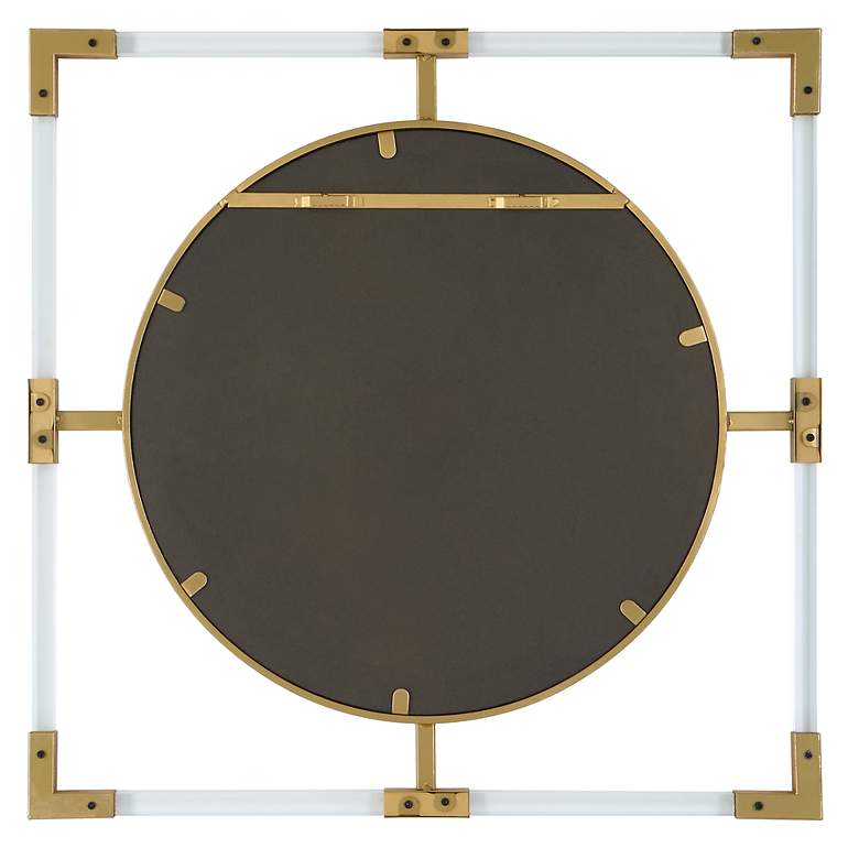 Image 6 Uttermost Balkan Gold Leaf 24" Square Wall Mirror more views