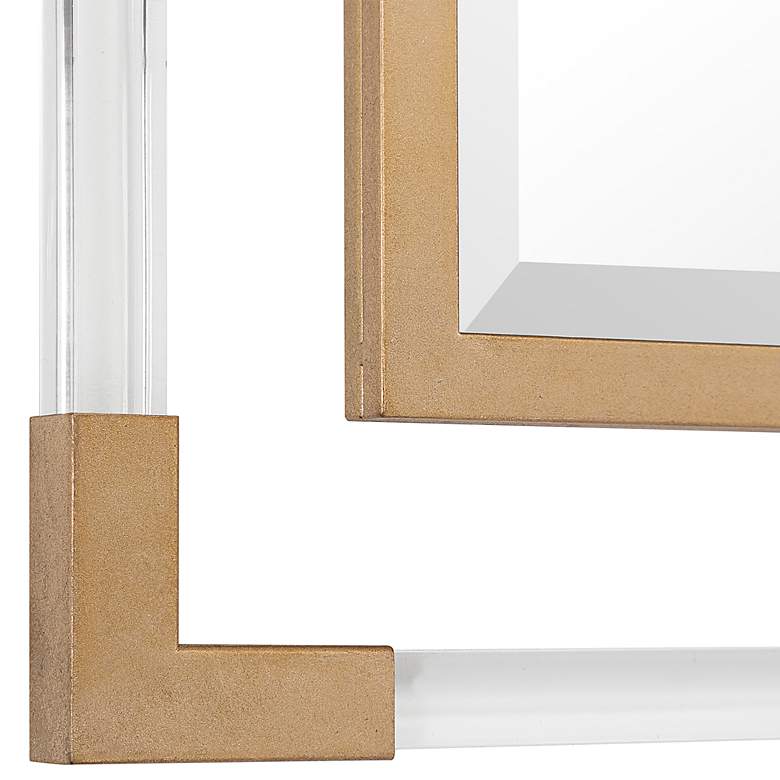 Image 4 Uttermost Balkan Metallic Gold Leaf 40" Square Wall Mirror more views