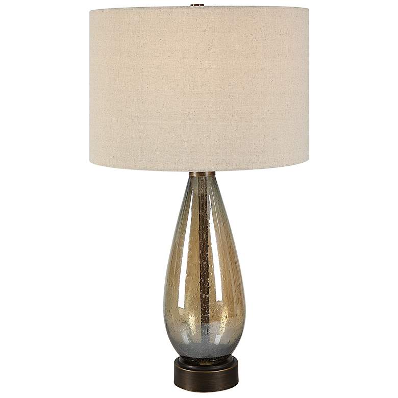 Image 2 Uttermost Baltic 28 3/4" Dark Amber Glass Teardrop Table Lamp
