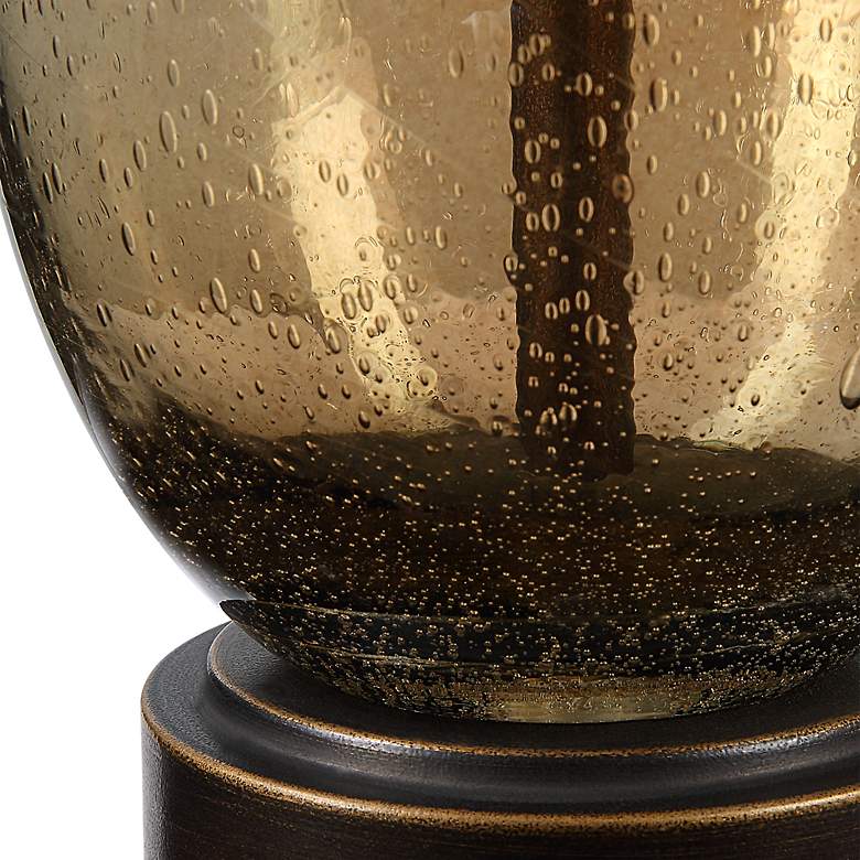 Image 3 Uttermost Baltic 28 3/4" Dark Amber Glass Teardrop Table Lamp more views