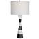Uttermost Bandeau 29 1/2" Banded Black White Stone Table Lamp