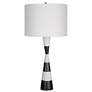 4_Uttermost Bandeau 29 1/2" Banded Black White Stone Table Lamp more views