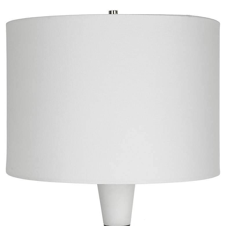 Image 6 Uttermost Bandeau 29 1/2" Banded Black White Stone Table Lamp more views
