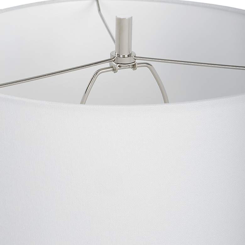 Image 7 Uttermost Bandeau 29 1/2" Banded Black White Stone Table Lamp more views