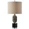 Uttermost Banksia Gray Wash and Black Accent Table Lamp