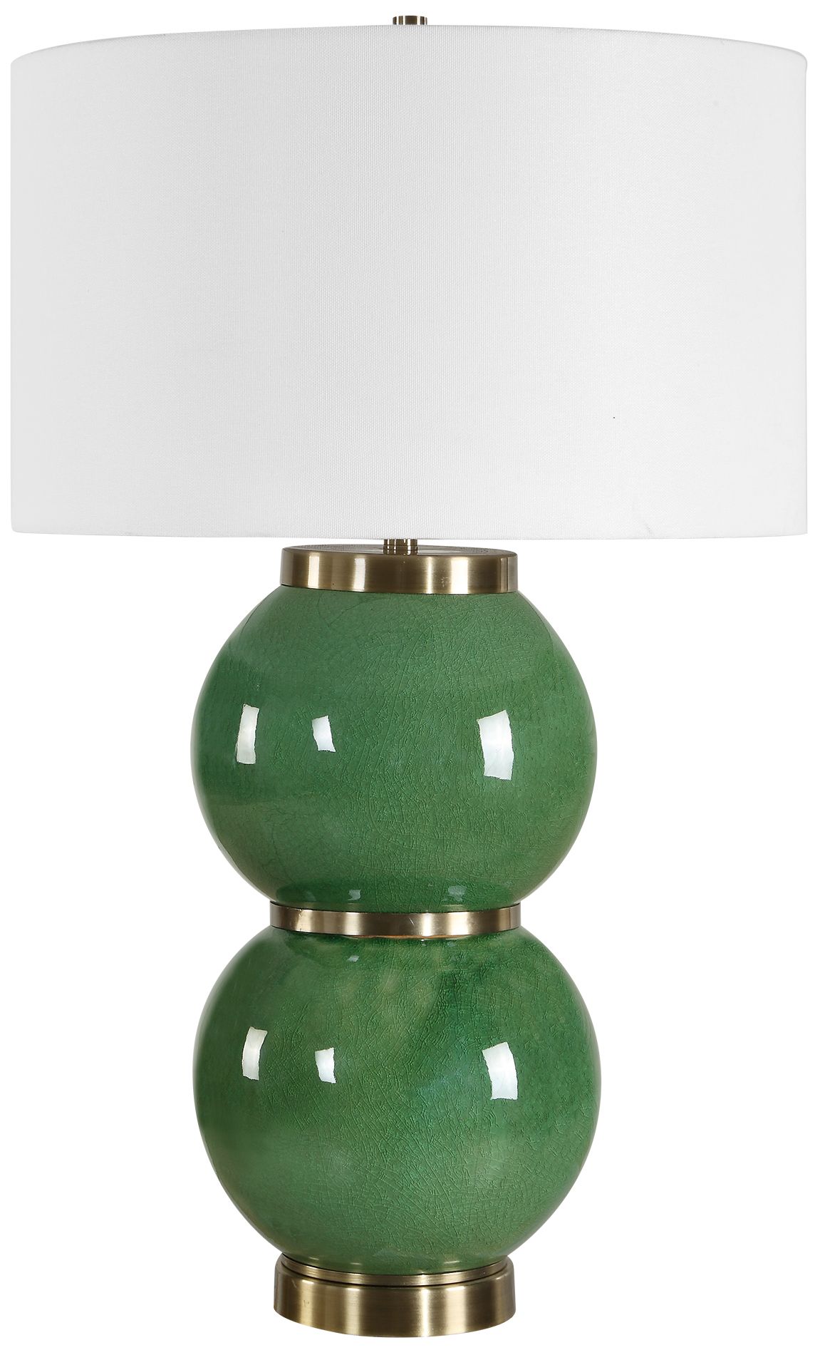 Image 4 Uttermost Banner 28" Green Ceramic Table Lamp more views
