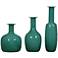 Uttermost Baram 3-Piece Persian Green Glass Vase Set