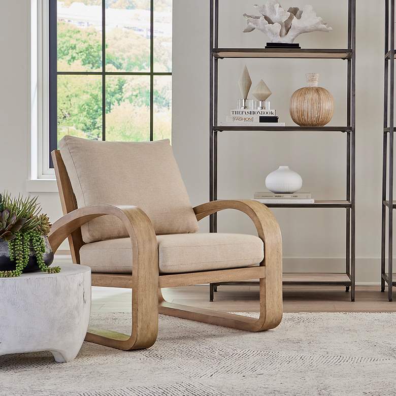 Image 1 Uttermost Barbora Arched Arm Accent Chair