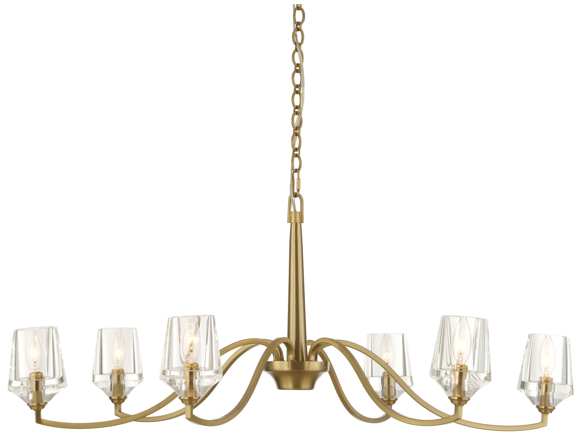 Image 3 Uttermost Barcelona 40 1/4" Wide Brass 6-Light Chandelier more views