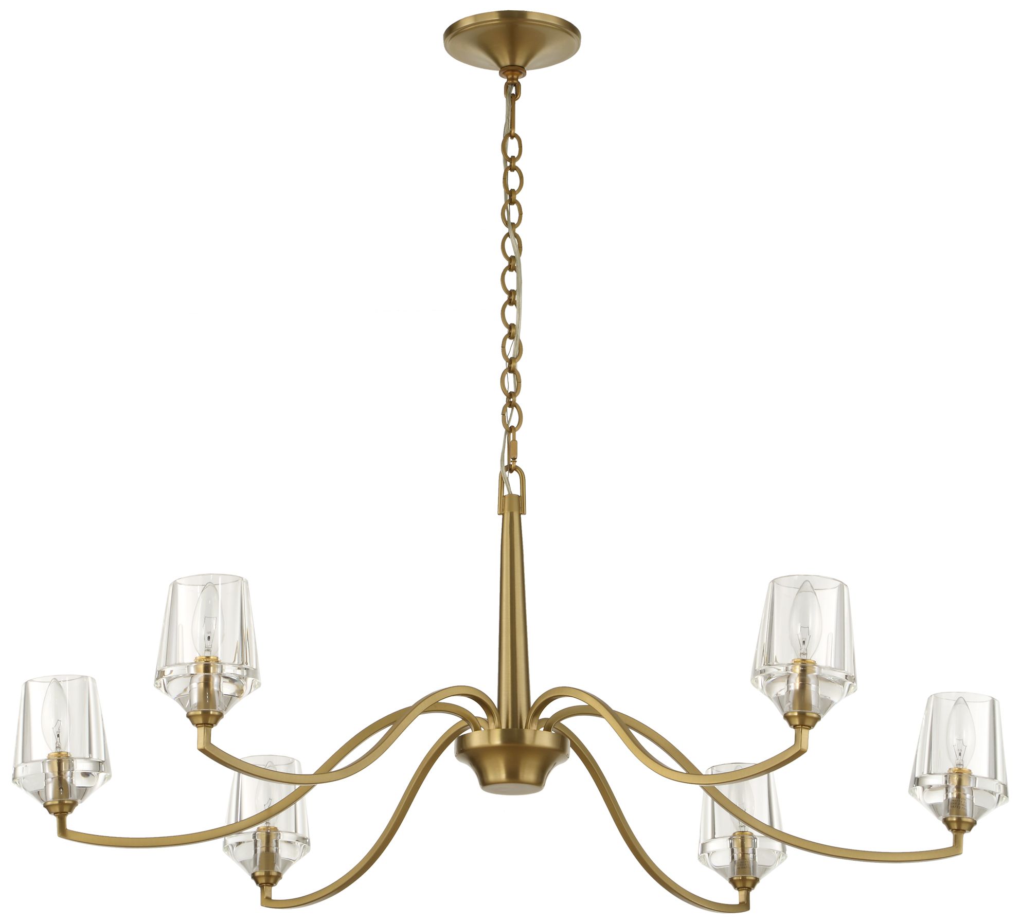 Image 4 Uttermost Barcelona 40 1/4" Wide Brass 6-Light Chandelier more views