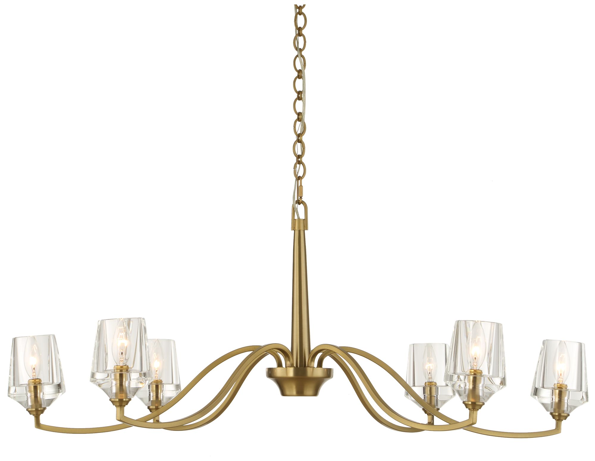 Image 5 Uttermost Barcelona 40 1/4" Wide Brass 6-Light Chandelier more views