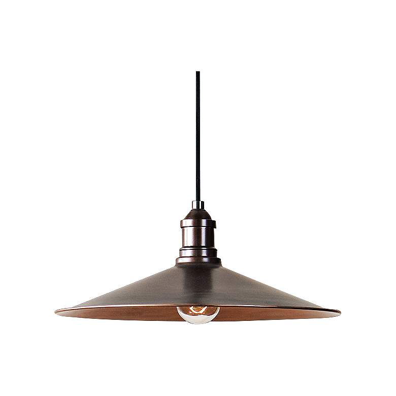 Image 2 Uttermost Barnstead 14" Wide Rustic Antique Copper Dome Pendant