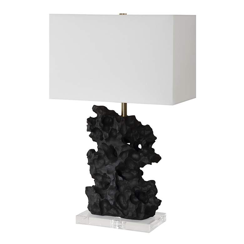 Image 5 Uttermost Basalt Black Stone 27 1/4" High Sculptural Table Lamp more views