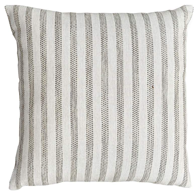 Image 2 Uttermost Basket Stripe 20" Indoor-Outdoor Pillow - Rattan